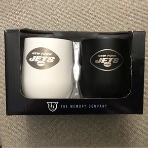 💥The Memory Company NY Jets 16 oz. Stainless Steel Stemless Wine Glass